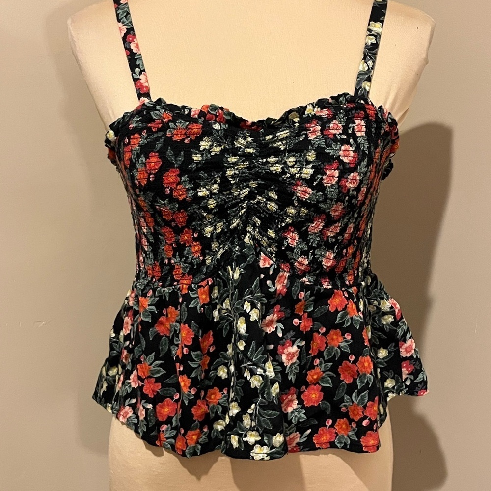 Patrons of Peace Black Floral Camisole